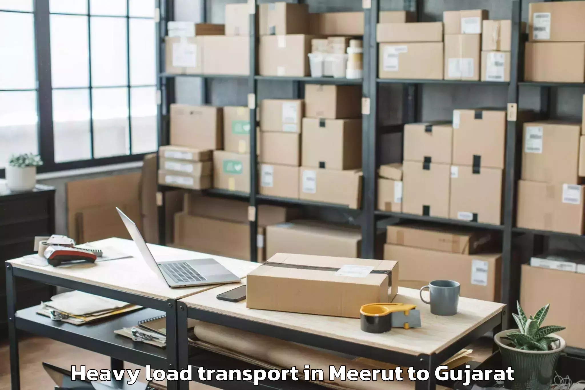 Meerut to Rapar Heavy Load Transport Booking